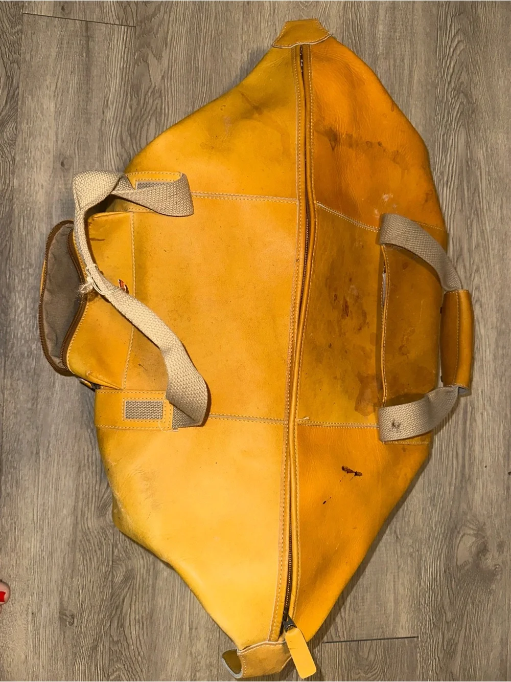 Rawlings Heart of the Hide Baseball Glove Leather Duffle Bag Tan Rare Lombardo